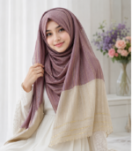 Golden Stripe Premium Tissue Hijab