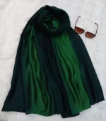 Premium Forest Green Ombre Soft Crinkle Hijab - Image 2