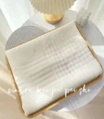 Premium Ivory White Gold Shimmer Soft Hijab - Image 2