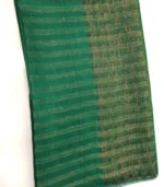 Premium Emerald Green Gold Shimmer Soft Hijab - Image 2