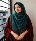 Premium Teal Green Soft Shimmer Hijab