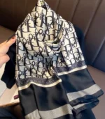 Premium Monogram Printed Silk-Finish Hijab - Image 2