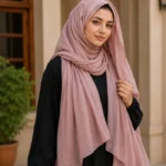 Premium Dusty Rose Soft Crinkle Hijab