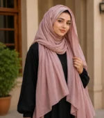 Premium Dusty Rose Soft Crinkle Hijab