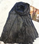 Premium Navy Blue & Black Dual-Tone Soft Crinkle Hijab - Image 2