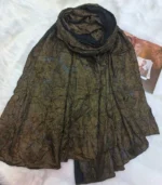 Premium Bronze Olive Soft Crinkle Shimmer Hijab - Image 2
