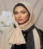 Ribbed Cotton Silk Hijab - Image 3