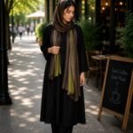 Premium Chocolate Brown Olive Dual-Tone Soft Crinkle Hijab