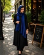 Premium Royal Blue Soft Crinkle Hijab