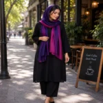Premium Royal Purple Ombre Soft Crinkle Hijab