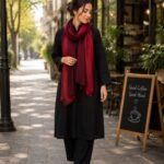 Premium Wine Red Soft Crinkle Hijab