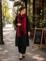 Premium Wine Red Soft Crinkle Hijab