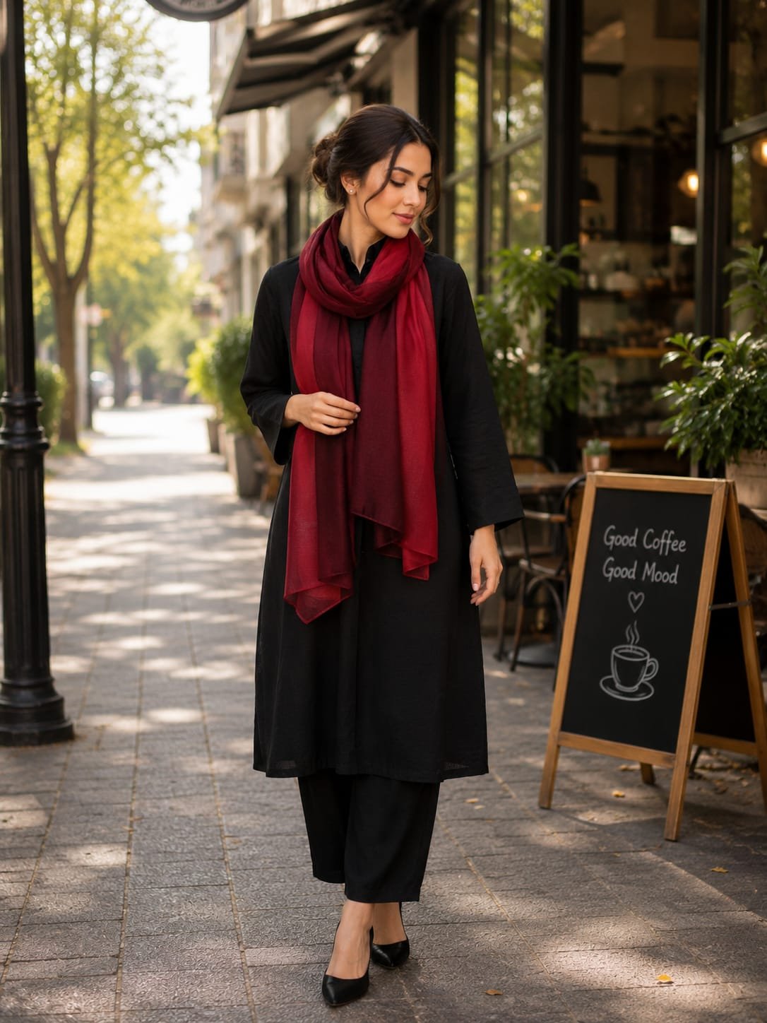 WhatsApp Image 2026-07-09 at 18.45.09 Premium Wine Red Soft Crinkle Hijab - Image 1