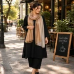 Premium Camel Beige Ombre Soft Crinkle Hijab