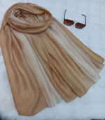 Premium Camel Beige Ombre Soft Crinkle Hijab - Image 2