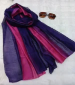 Premium Royal Purple Ombre Soft Crinkle Hijab - Image 2