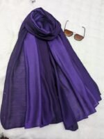 Premium Royal Purple Soft Crinkle Hijab - Image 2