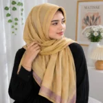 Premium Golden Mustard Soft Shimmer Hijab