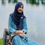 Premium Champagne Beige Shimmer Border Silk-Finish Hijab