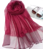 Premium Shimmery Crinkle Tissue Hijab - Image 2