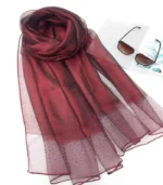 Premium Shimmery Crinkle Tissue Hijab - Image 2