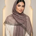 Premium Shimmery Tissue Hijab (Mocha Brown)