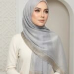 Premium Golden Border Shimmery Tissue Hijab