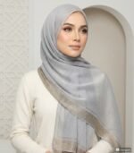 Premium Golden Border Shimmery Tissue Hijab