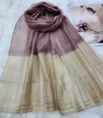 Golden Stripe Premium Tissue Hijab - Image 2