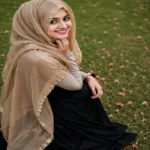Premium Sand Beige Shimmer Pearl Border Silk-Finish Hijab