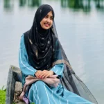 Premium Black Golden Jacquard Silk-Finish Hijab